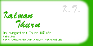 kalman thurn business card